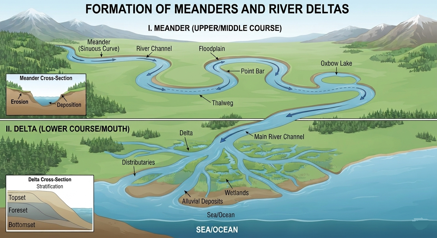 Meander and Delta Diagram